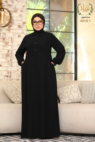 Black cotton abaya