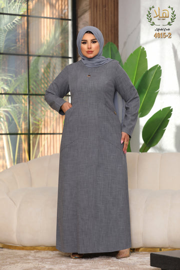 عباية صدر سبعه رمادى